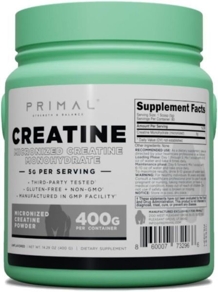 Креатин PrePrimal Creatine Powder 400 г, Unflavored 44091 фото