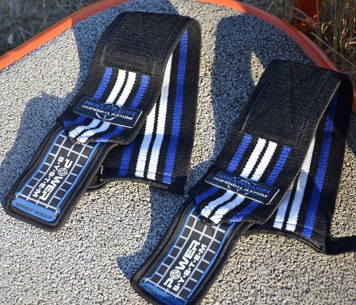 Бинти для зап'ясть (кистьові бинти) Power System PS-3500 Wrist Wraps Blue/Black (пара) PS-3500_Blue-Black фото