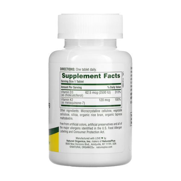 Vit D3 K2 2500 IU/120 mcg - 90 tabs 2023-10-2366 фото