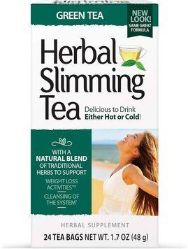 Трав&rsquo;яний чай для схуднення 21st Century Herbal Slimming Tea, Caffeine Free, 24 Tea Bags (Green Tea) 42269 фото