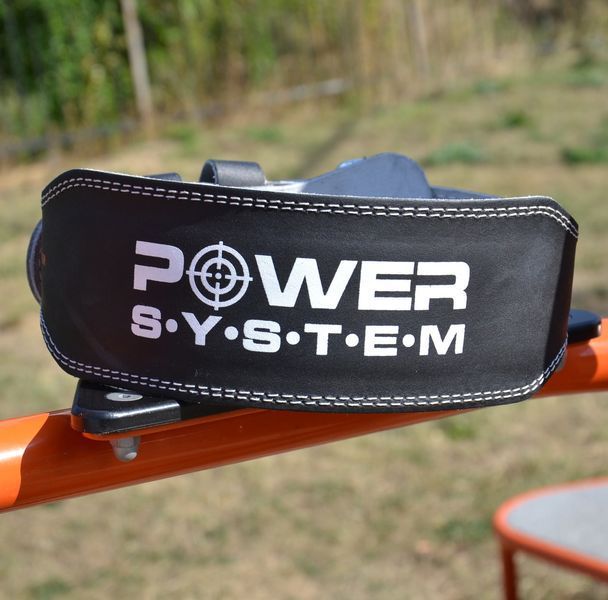 Пояс для важкої атлетики Power System PS-3250 Power Basic шкіряний Black M PS-3250_M_Black фото