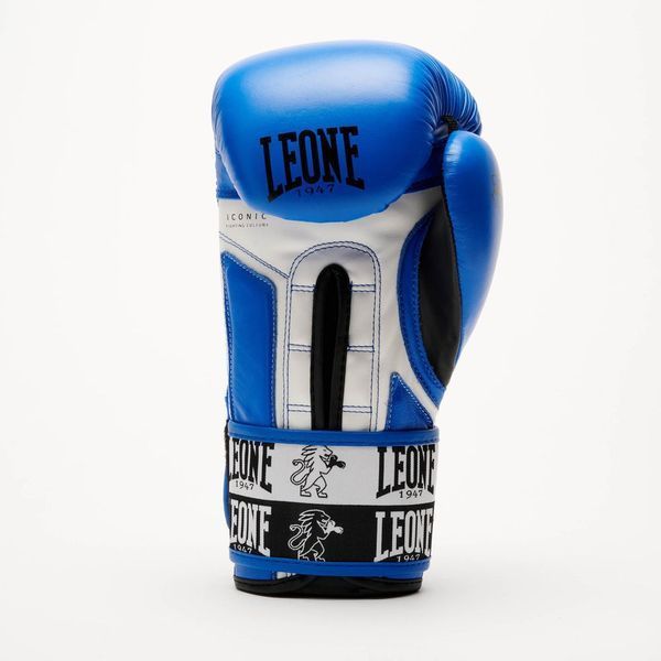 Боксерські рукавиці Leone GN208 ICONIC Blue 16 унцій (бинти 4 м. в комплекті) GN208_Blue_16oz фото