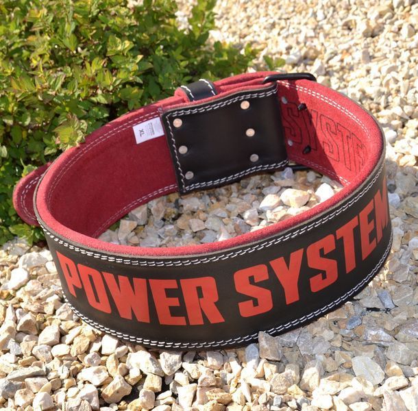 Пояс для важкої атлетики Power System PS-3830 Beast шкіряний Black/Red L PS-3830_L_Black-Red фото
