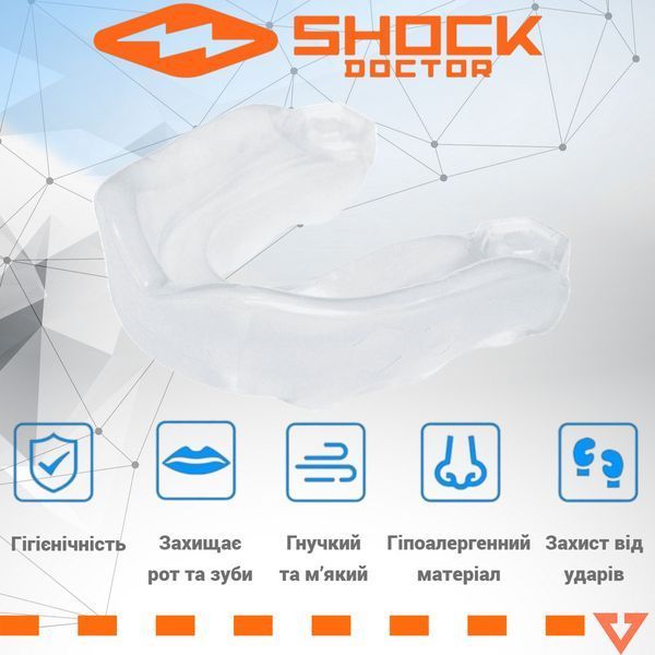 Капа Shock Doctor Gel Max доросла (вік 11+) Clear (art. 6190-TC-AD) 6190-TC-AD фото