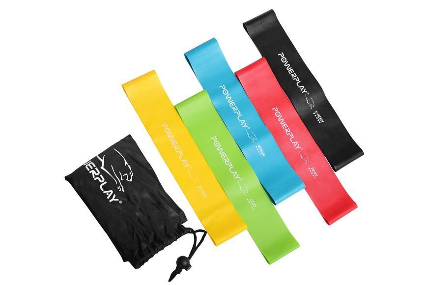 Резинки для фітнесу PowerPlay 4113 Mini Power Band Set набір із 5 шт (від 1 до 20 кг) PP_4113 фото
