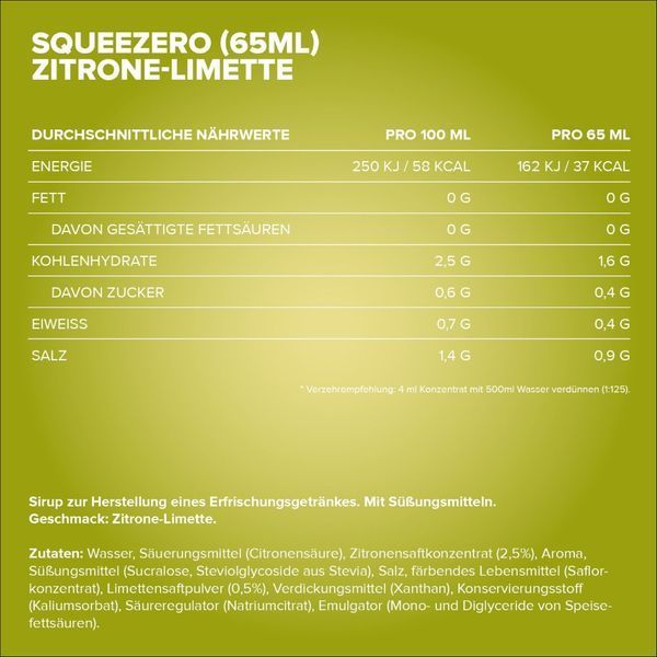 Squee Zero 65ml (Lemon Lime) 46150 фото