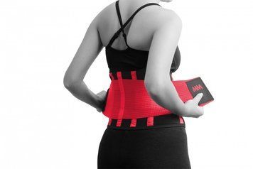 Пояс компресійний MadMax MFA-277 Slimming belt Black/rubine red L MFA-277-RED_L фото
