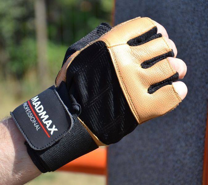 Рукавички для фітнесу MadMax MFG-269 Professional Brown S MFG-269-Brown_S фото
