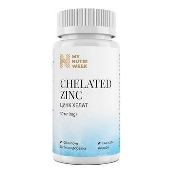 Chelated Zinc 30 mg - 100 caps 2024-11-1109 фото