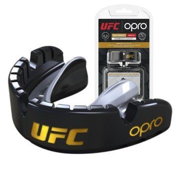Капа OPRO Gold Braces під брекети доросла (вік 11+) Blackl/Silver(art.102518001) UFC_Gold_Braces_Bl/Silver фото