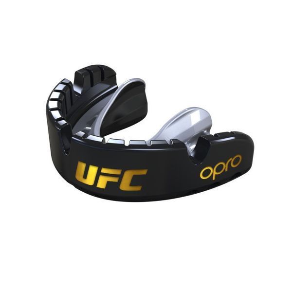 Капа OPRO Gold Braces під брекети доросла (вік 11+) Blackl/Silver(art.102518001) UFC_Gold_Braces_Bl/Silver фото