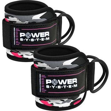 Манжети на щиколотку Power System PS-3470 Ankle Strap Camo Pink/Black PS_3470_Pink/Black фото