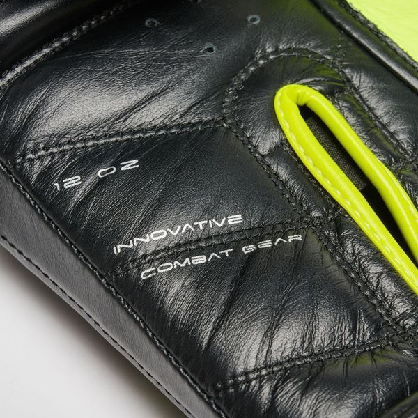 Боксерські рукавиці Leone GN110F REVO FLUO Black 12 унцій (бинти 4 м. в комплекті) GN110F_Black_12oz фото