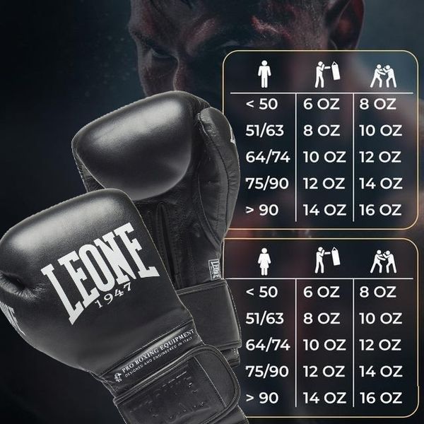 Боксерські рукавиці Leone GN111 THE GREATEST Black 12 унцій (бинти 4 м. в комплекті) GN111_Black_12oz фото