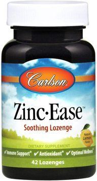 Цинк Carlson Labs Zinc-Ease 42 Lozenges (Lemon) 26419 фото