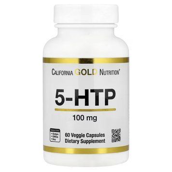 5-гідрокситриптофан 5-HTP, 100 mg, 60 Veggie Capsules 45923 фото