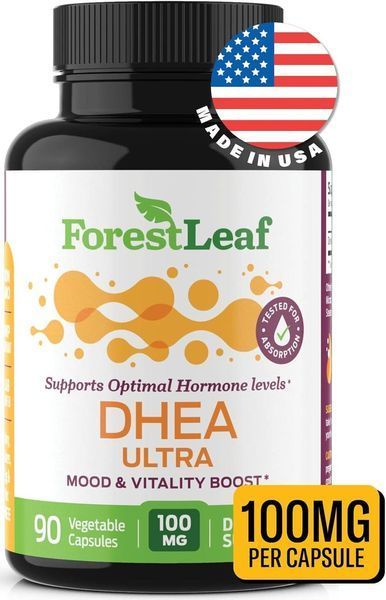 ДГЕА Forest Leaf DHEA Ultra 100 mg 90 Vegetable Capsules 45712 фото
