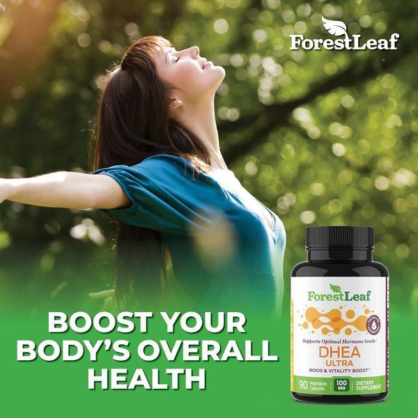 ДГЕА Forest Leaf DHEA Ultra 100 mg 90 Vegetable Capsules 45712 фото