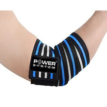 Бинти на лікоть Power System PS-3600 Elbow Wraps Blue/Black (пара) PS-3600_Blue-Black фото
