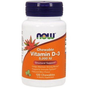 Вітамін D-3 Now Vitamin D-3 5000 IU 120 chewables 15267 фото