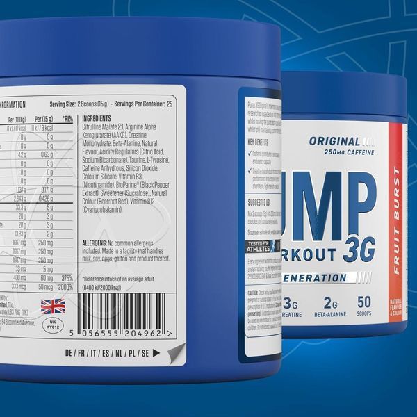 Передтренувальний комплекс Applied Nutrition Pump 3G 375 g (Fruit Burst) НФ-00001598 фото