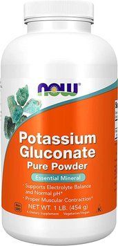 Калій глюконат Now Potassium Gluconate Pure 454g 35794 фото