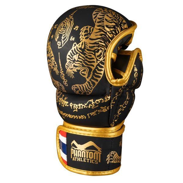 Рукавиці для ММА Phantom Muay Thai Black Gold S/M (капа в подарунок) PHMMAG2939-SM фото