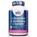 Аргінін, орнітін та лізин Haya Labs L-Arginine L-Ornithine L-Lysine 100 caps 37494 фото 1